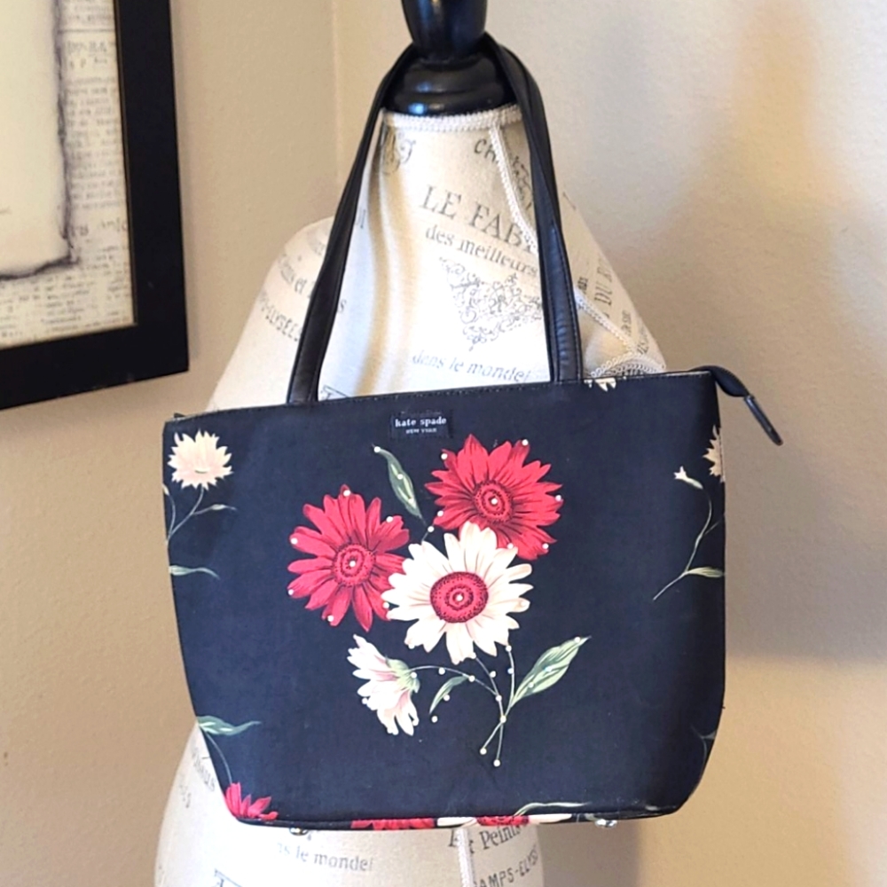 Kate Spade Black Floral Purse